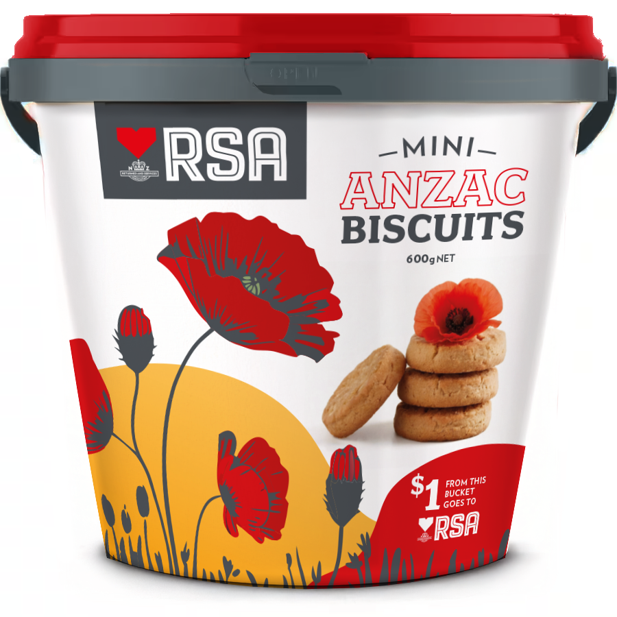Mini Anzac Biscuits Bucket